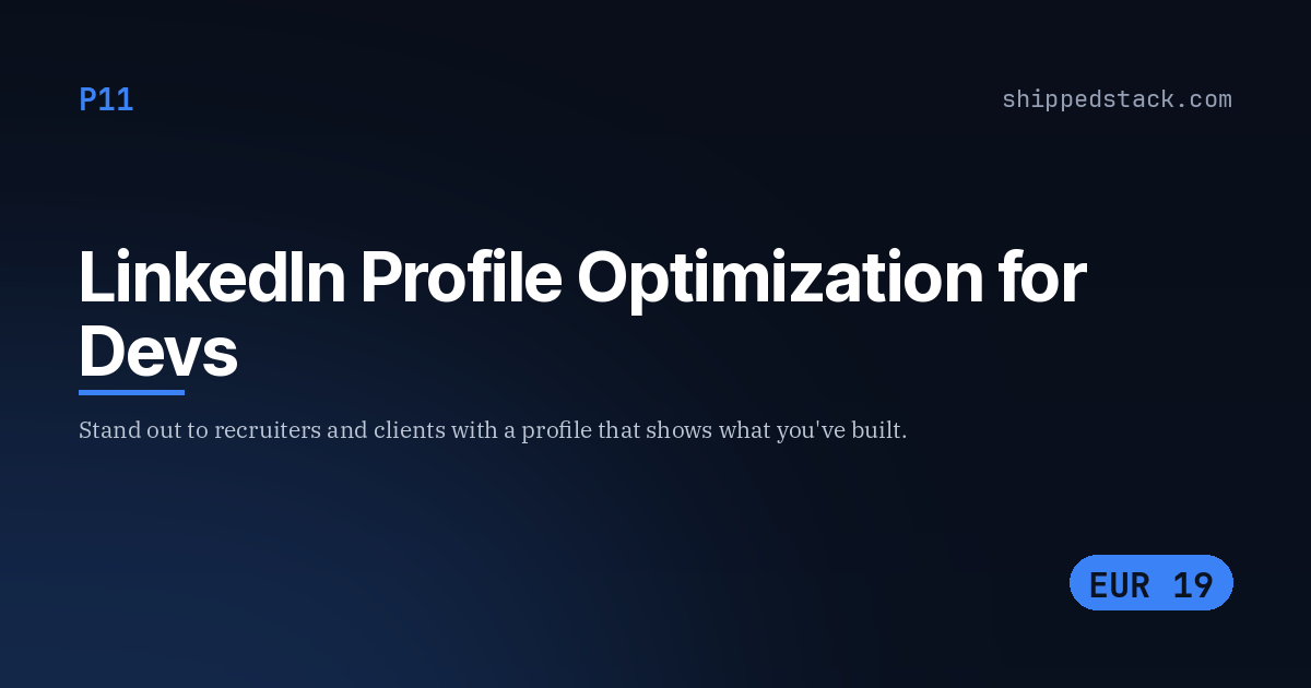 LinkedIn Profile Optimization for Developers cover