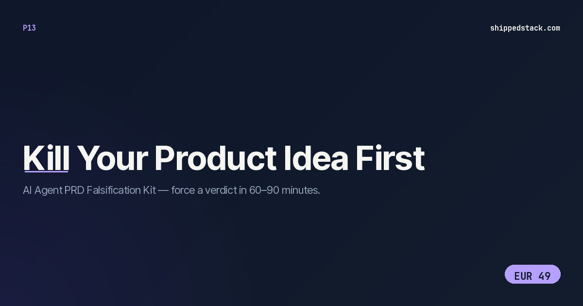 Kill Your Product Idea First cover